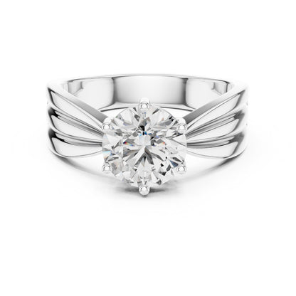 Round Solitaire Lab Grown Diamond Ring