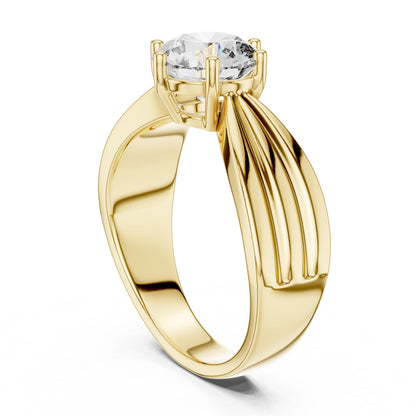 Round Solitaire Lab Grown Diamond Ring