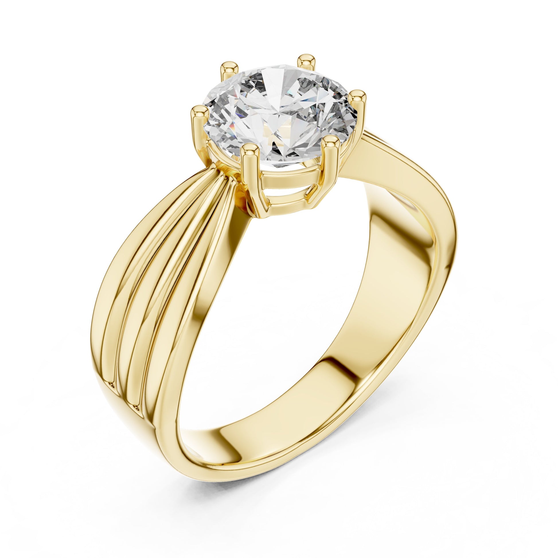 Round Solitaire Lab Grown Diamond Ring