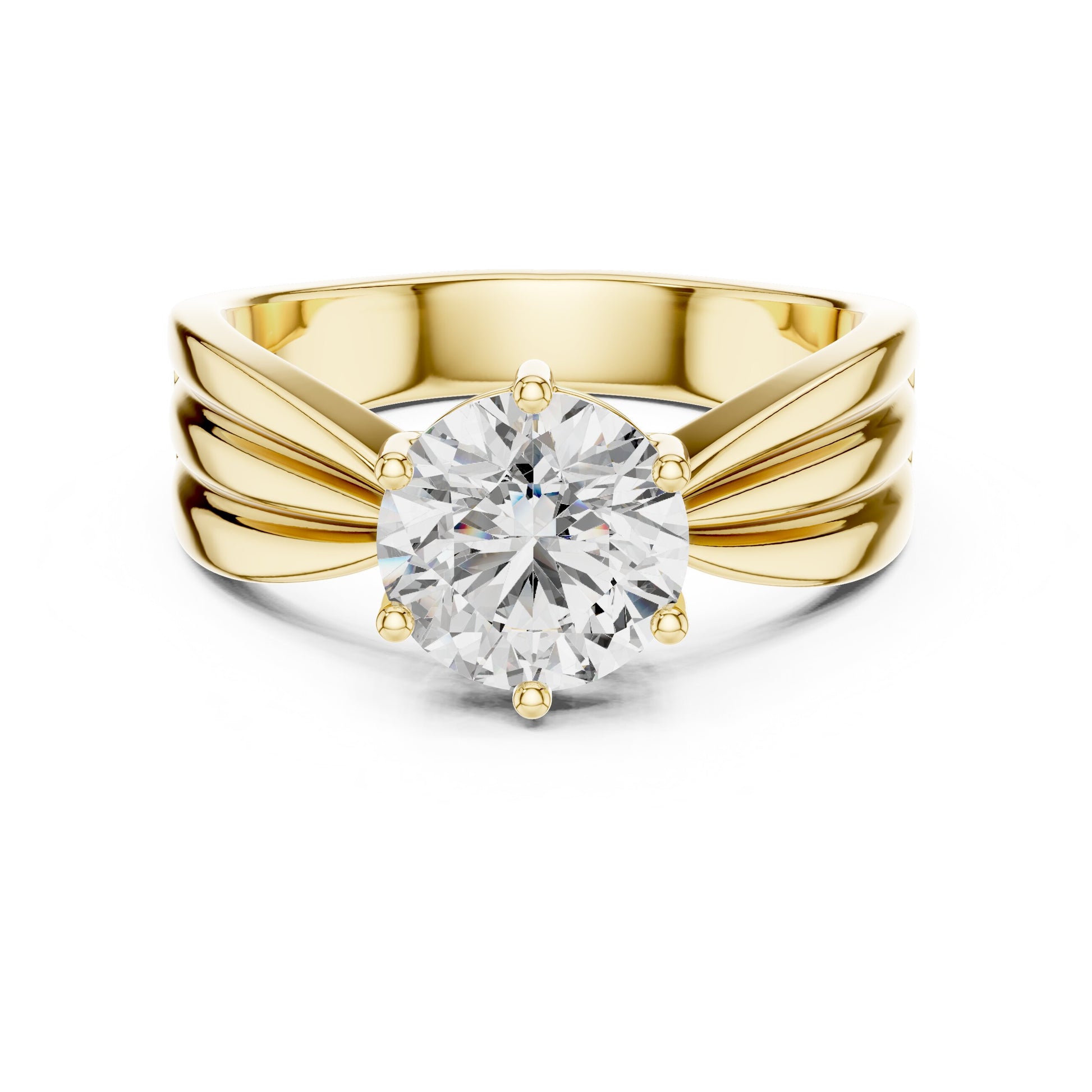 Round Solitaire Lab Grown Diamond Ring