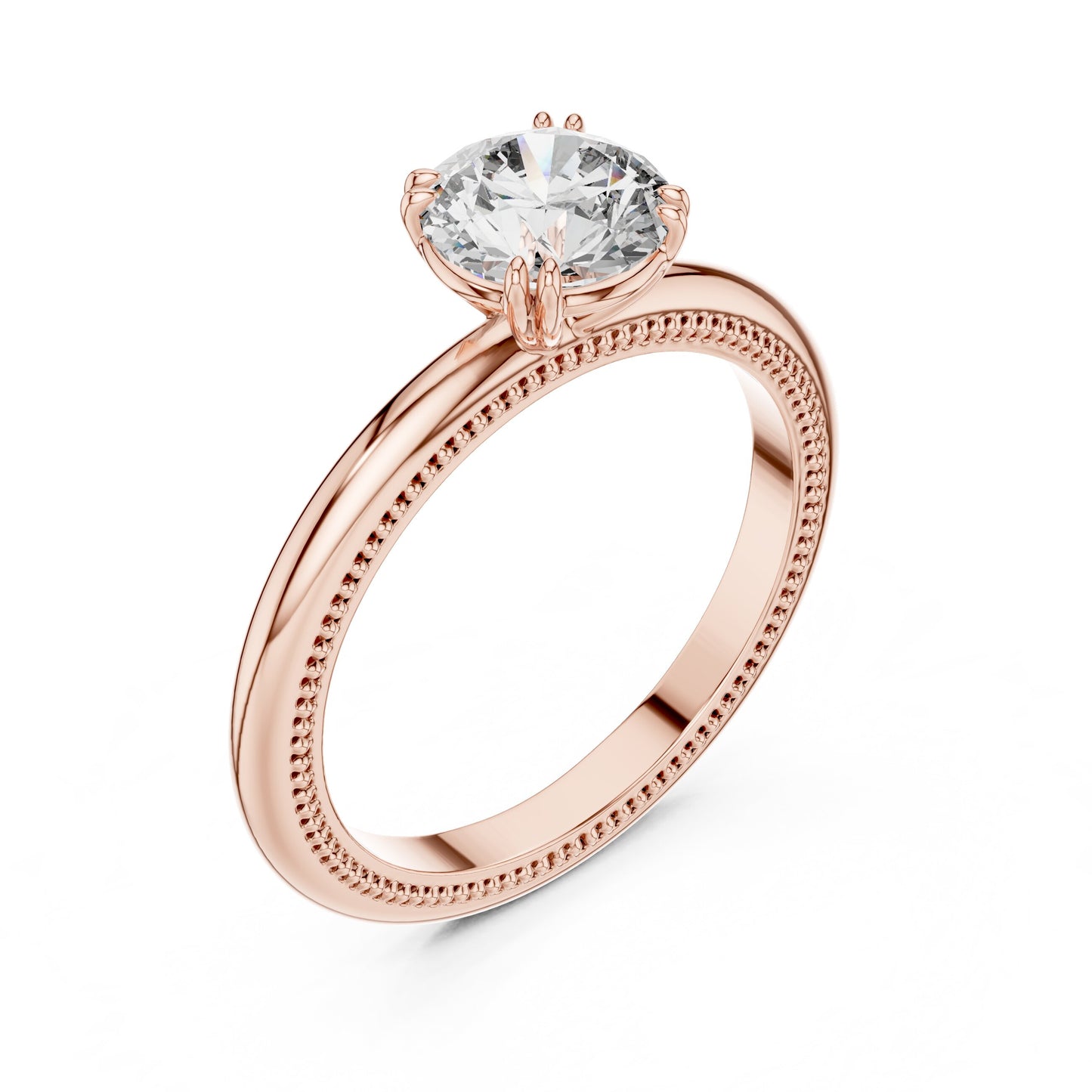 Round Solitaire Lab Grown Diamond Ring