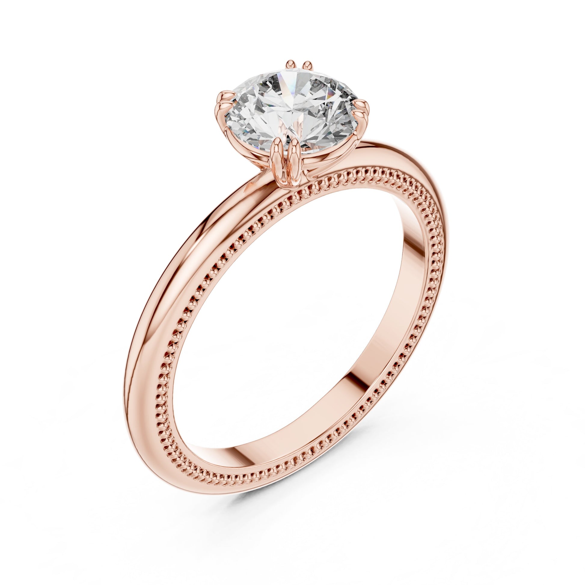 Round Solitaire Lab Grown Diamond Ring