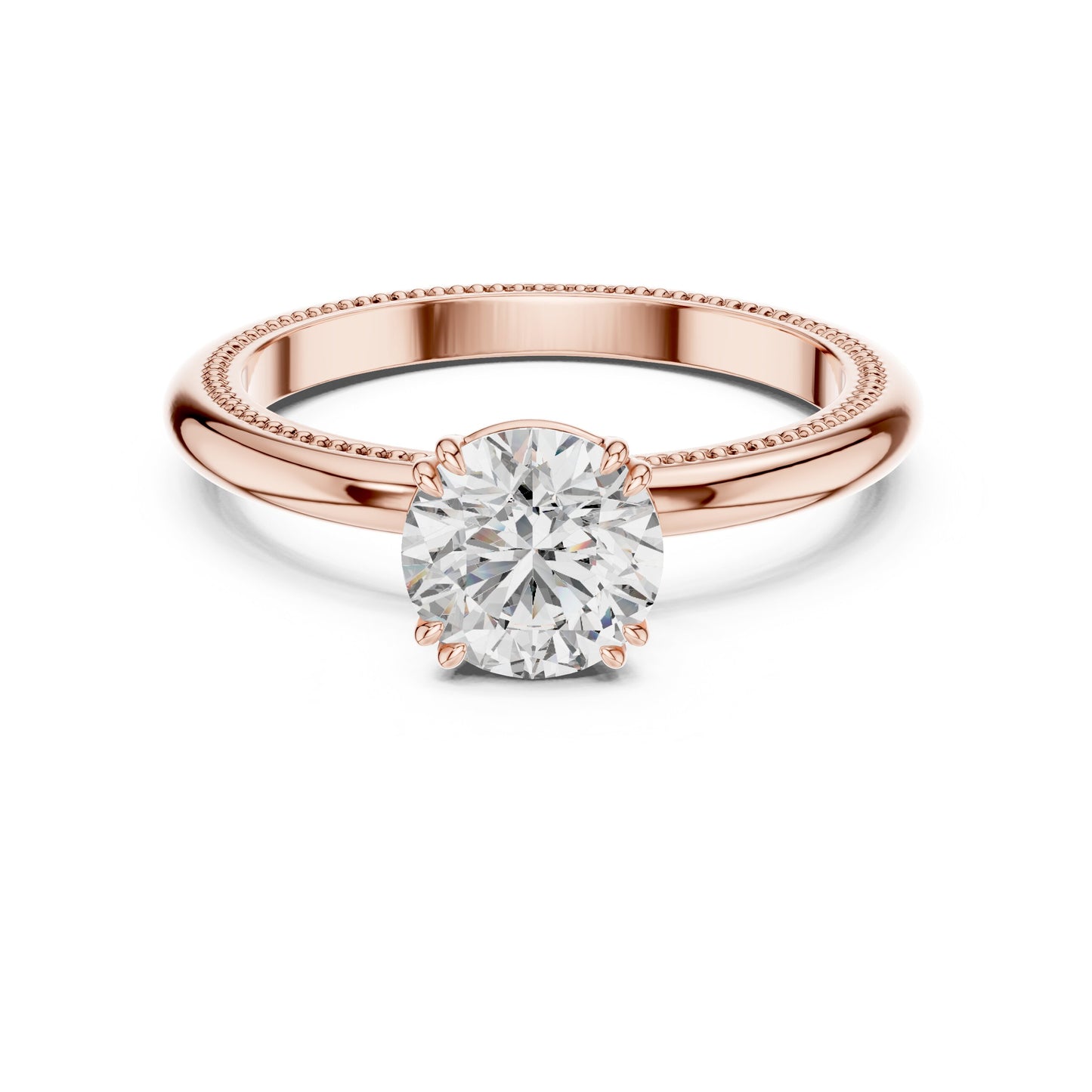 Round Solitaire Lab Grown Diamond Ring