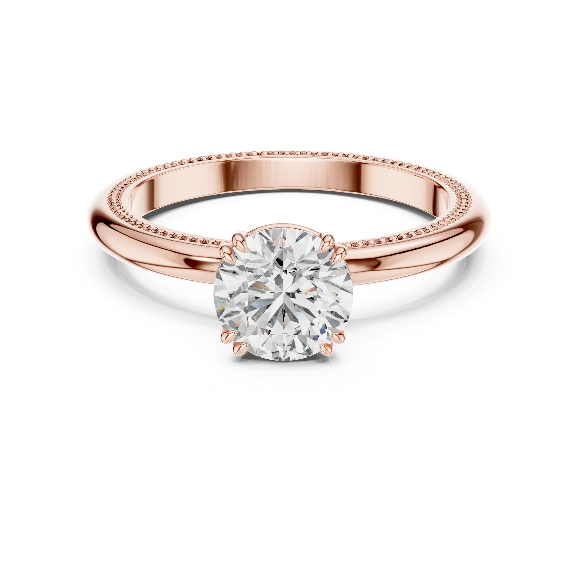 Round Solitaire Lab Grown Diamond Ring