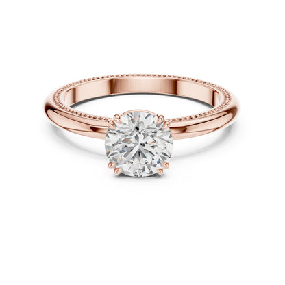 Round Solitaire Lab Grown Diamond Ring