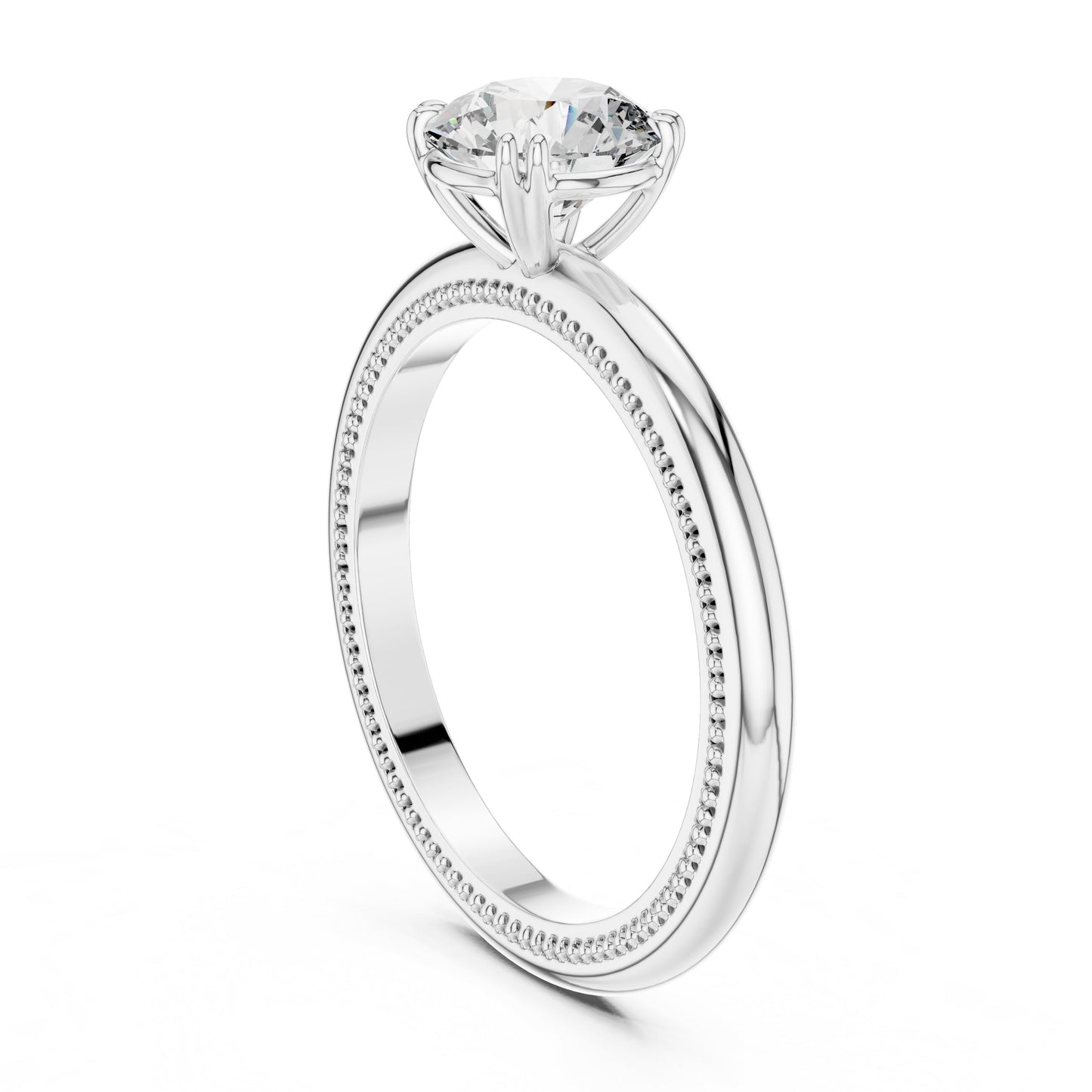 Round Solitaire Lab Grown Diamond Ring