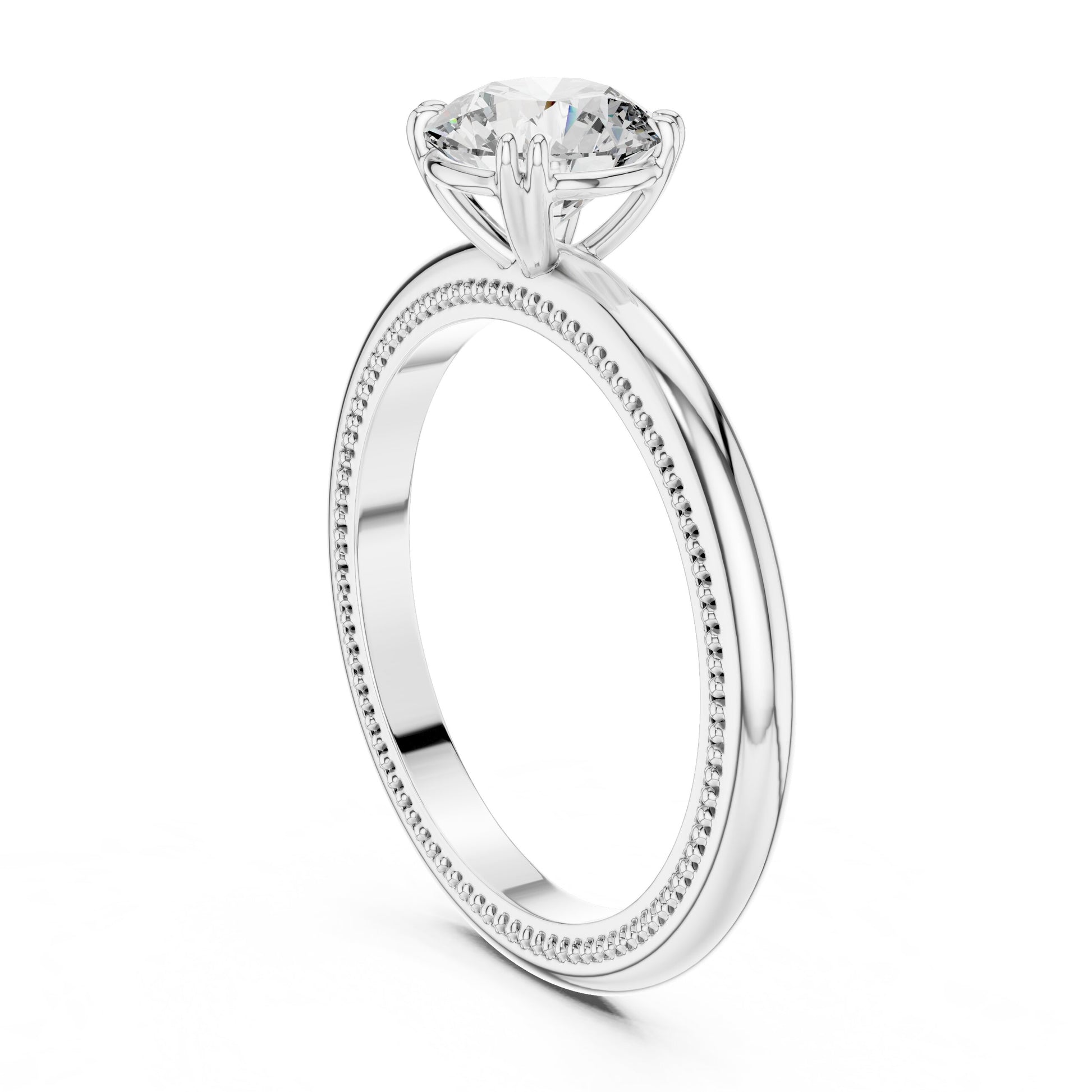 Round Solitaire Lab Grown Diamond Ring