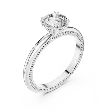 Round Solitaire Lab Grown Diamond Ring