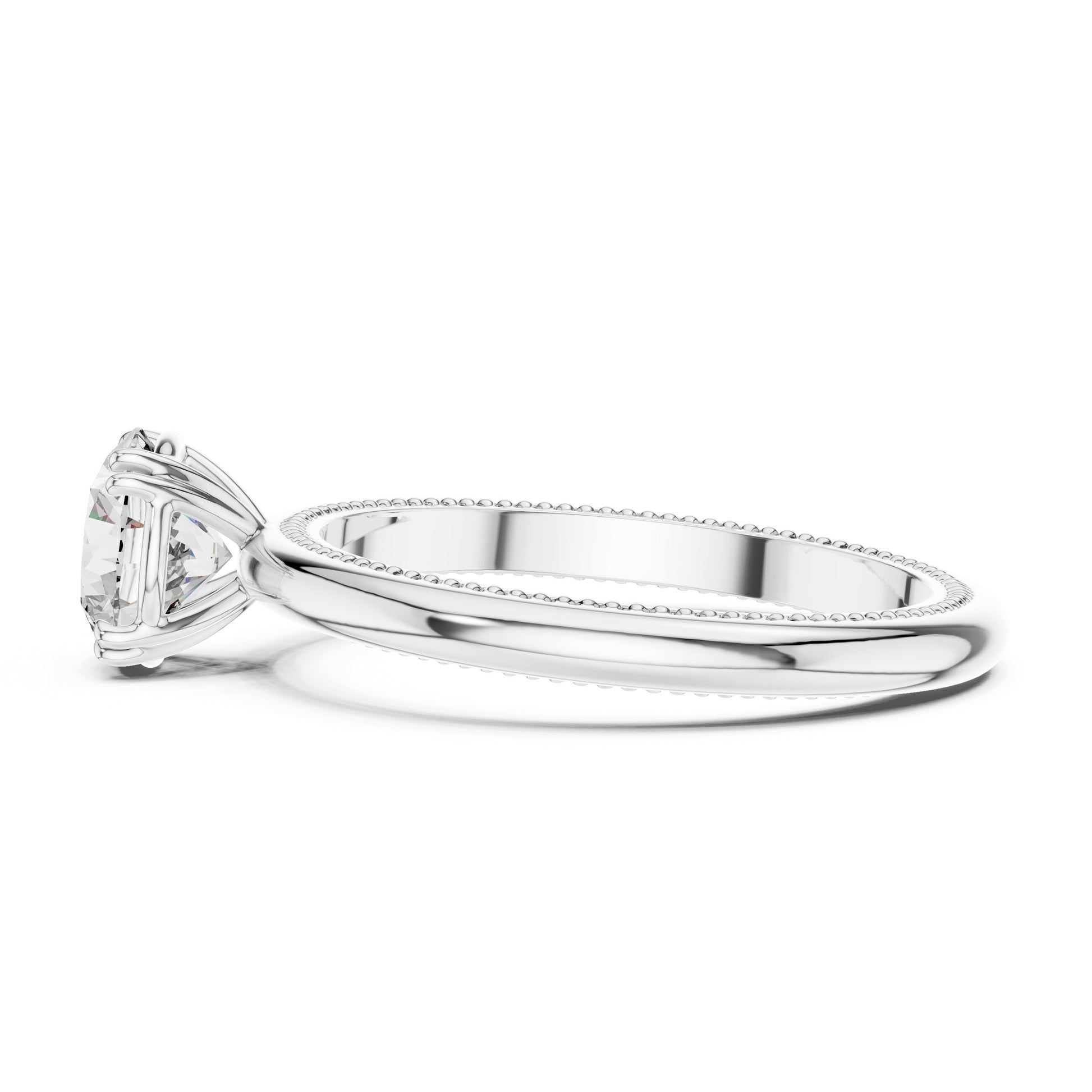 Round Solitaire Lab Grown Diamond Ring