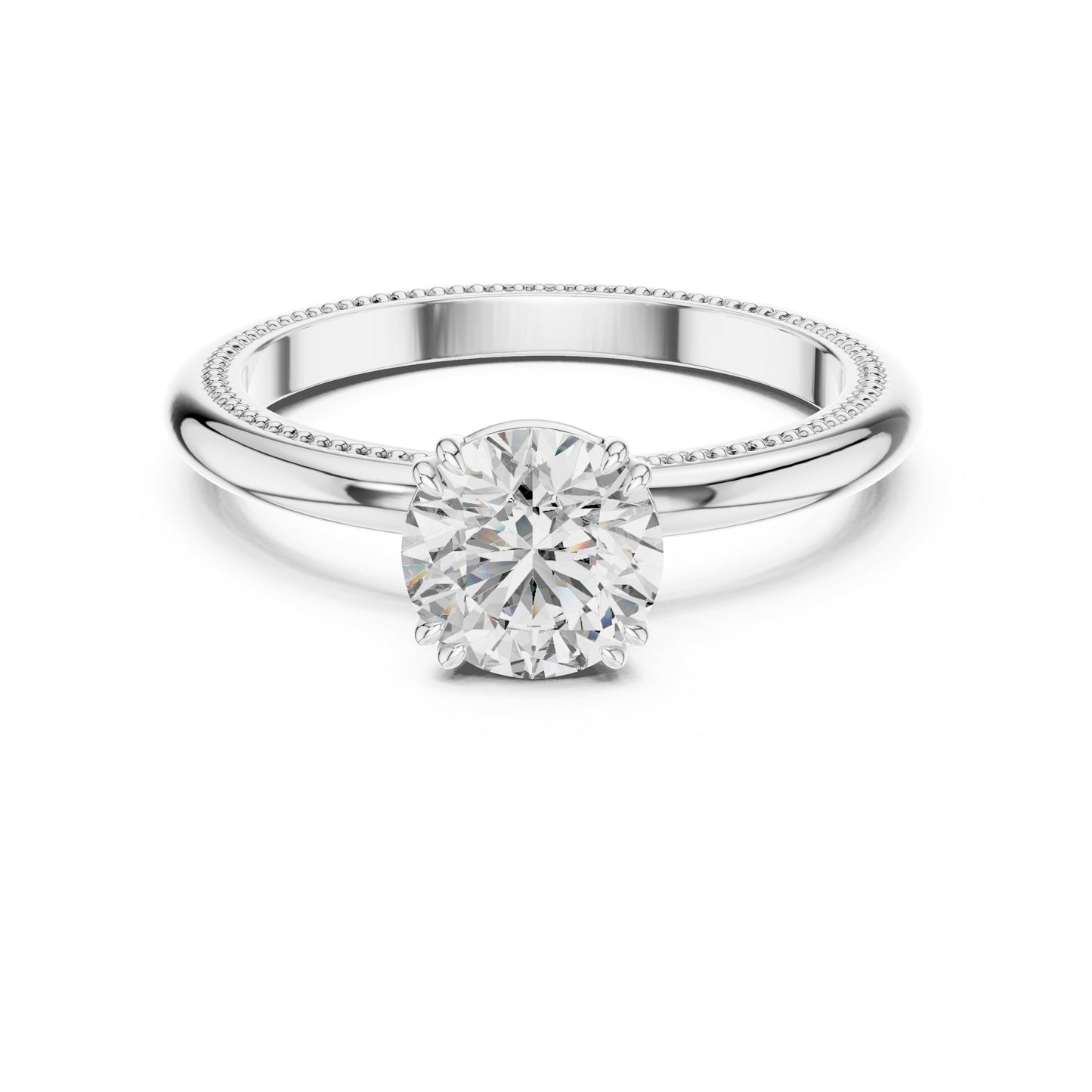 Round Solitaire Lab Grown Diamond Ring