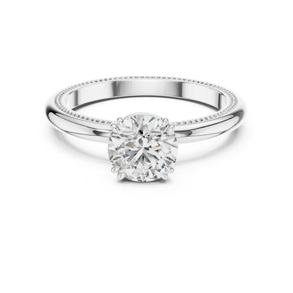 Round Solitaire Lab Grown Diamond Ring