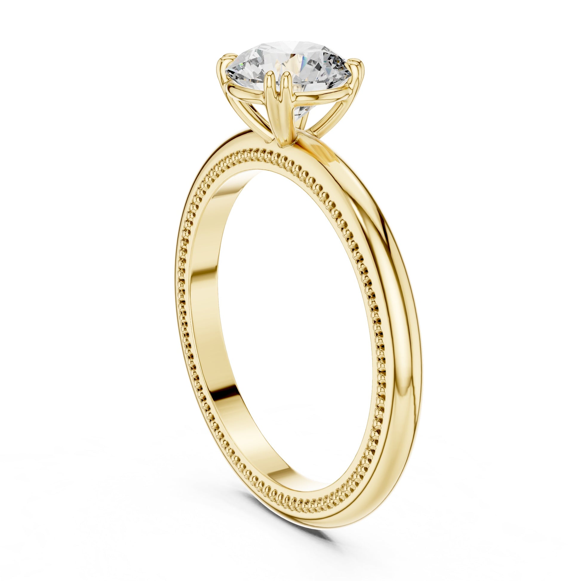 Round Solitaire Lab Grown Diamond Ring