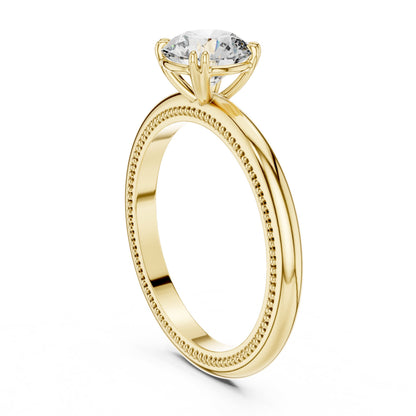 Round Solitaire Lab Grown Diamond Ring