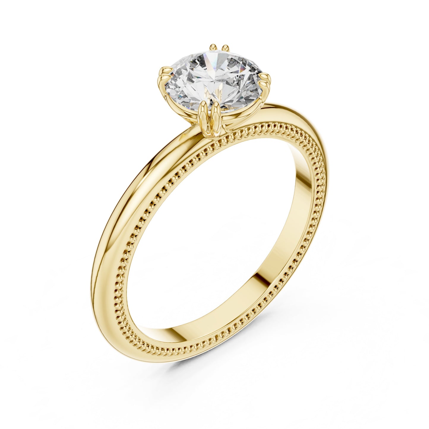 Round Solitaire Lab Grown Diamond Ring