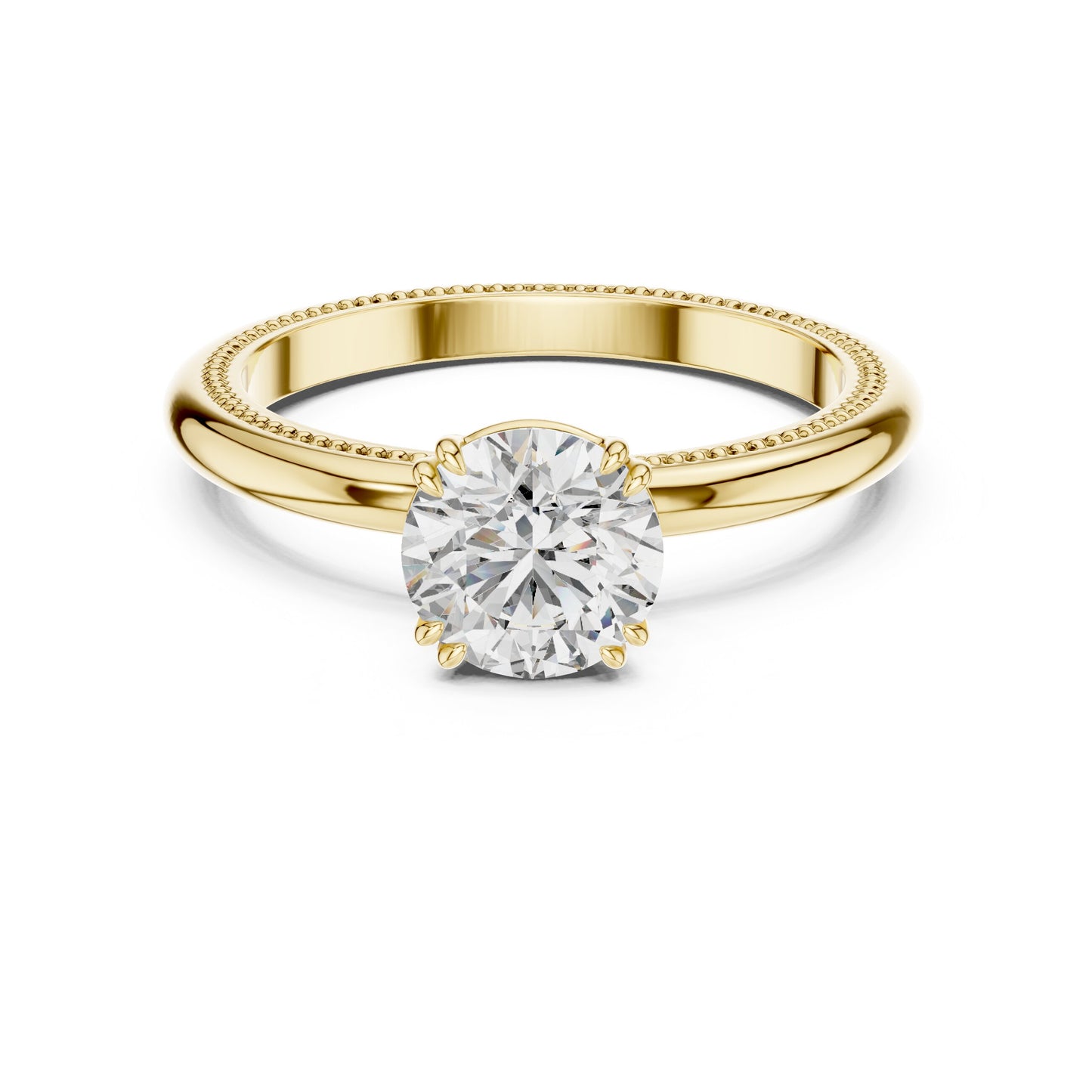Round Solitaire Lab Grown Diamond Ring