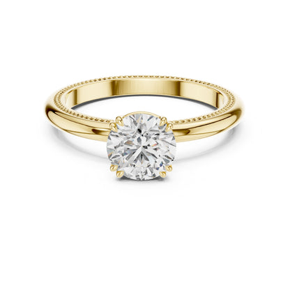 Round Solitaire Lab Grown Diamond Ring