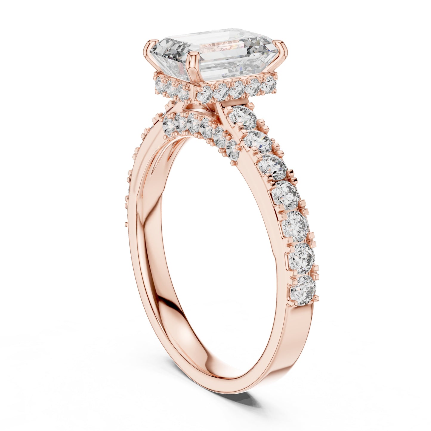 Mixed Shape Lab Grown Diamond Halo Ring