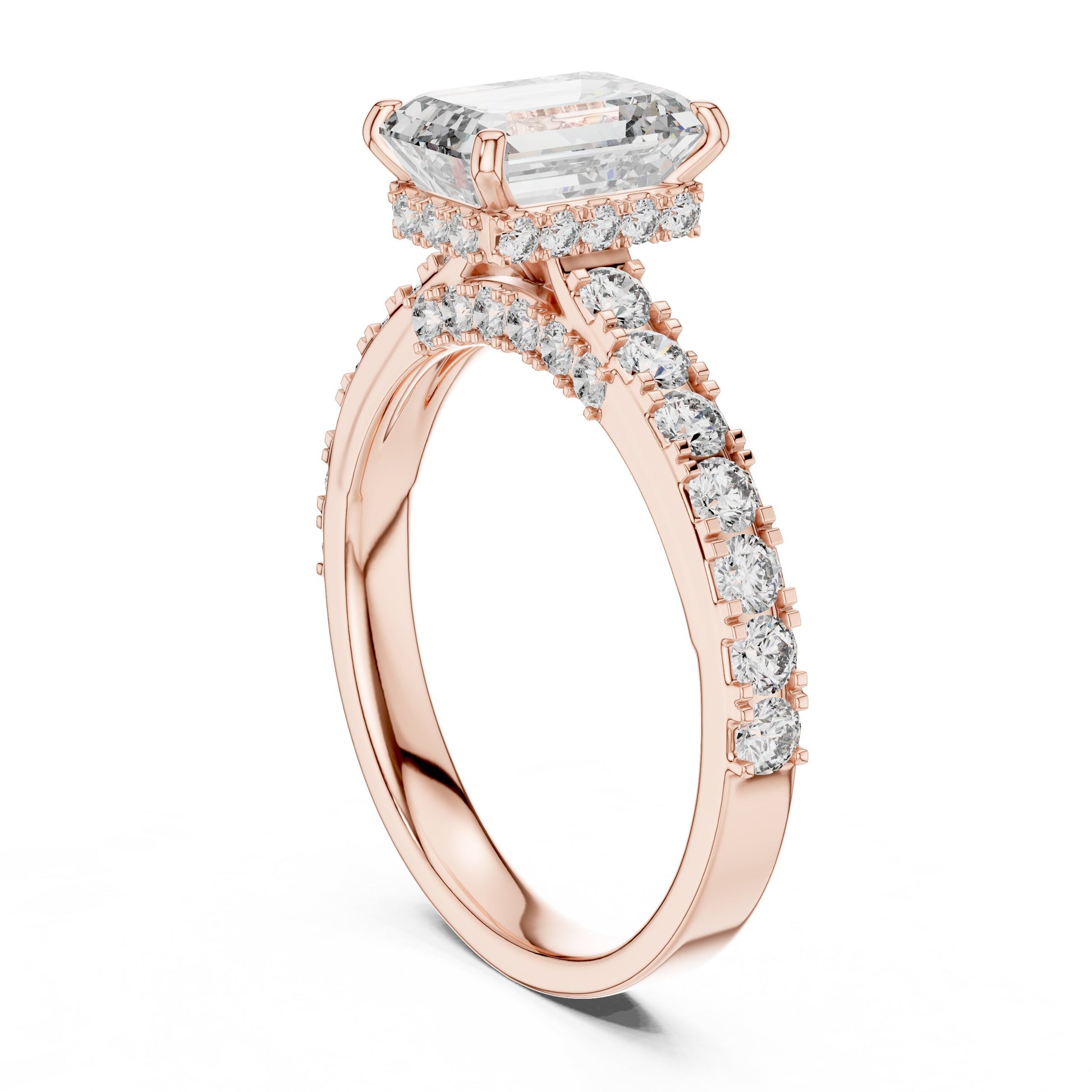 Mixed Shape Lab Grown Diamond Halo Ring