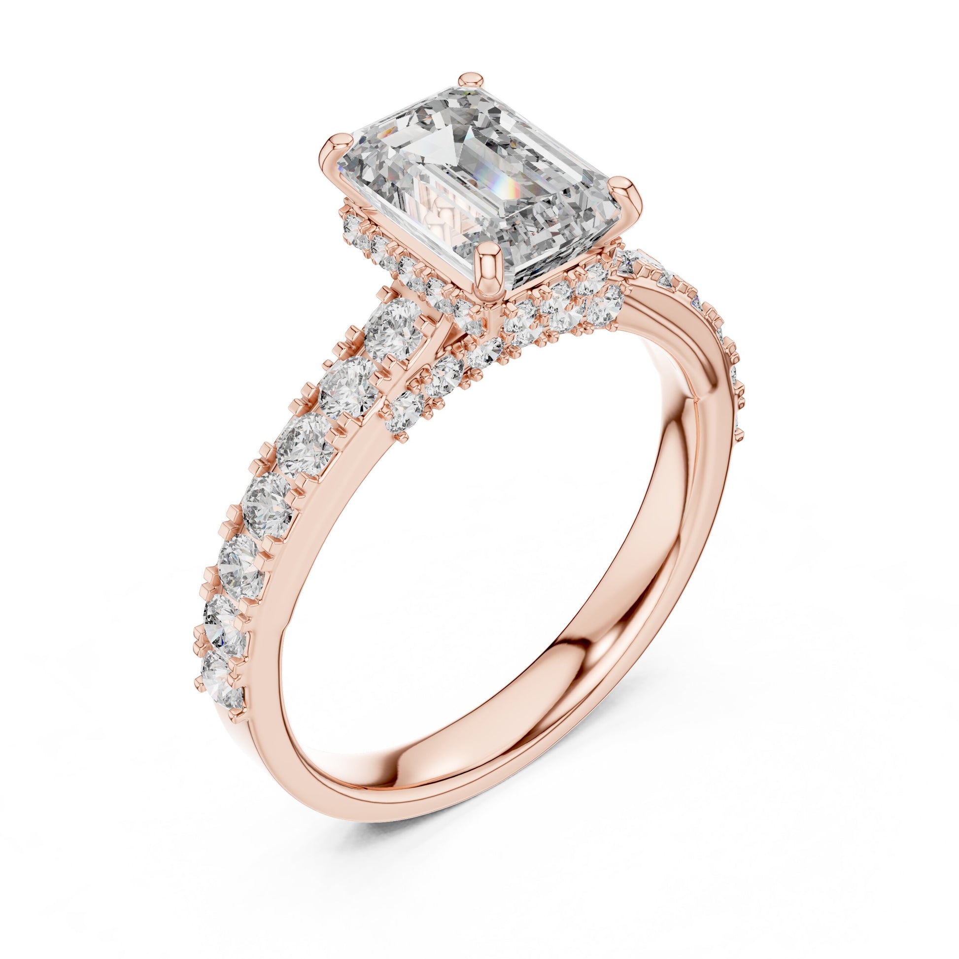 Mixed Shape Lab Grown Diamond Halo Ring