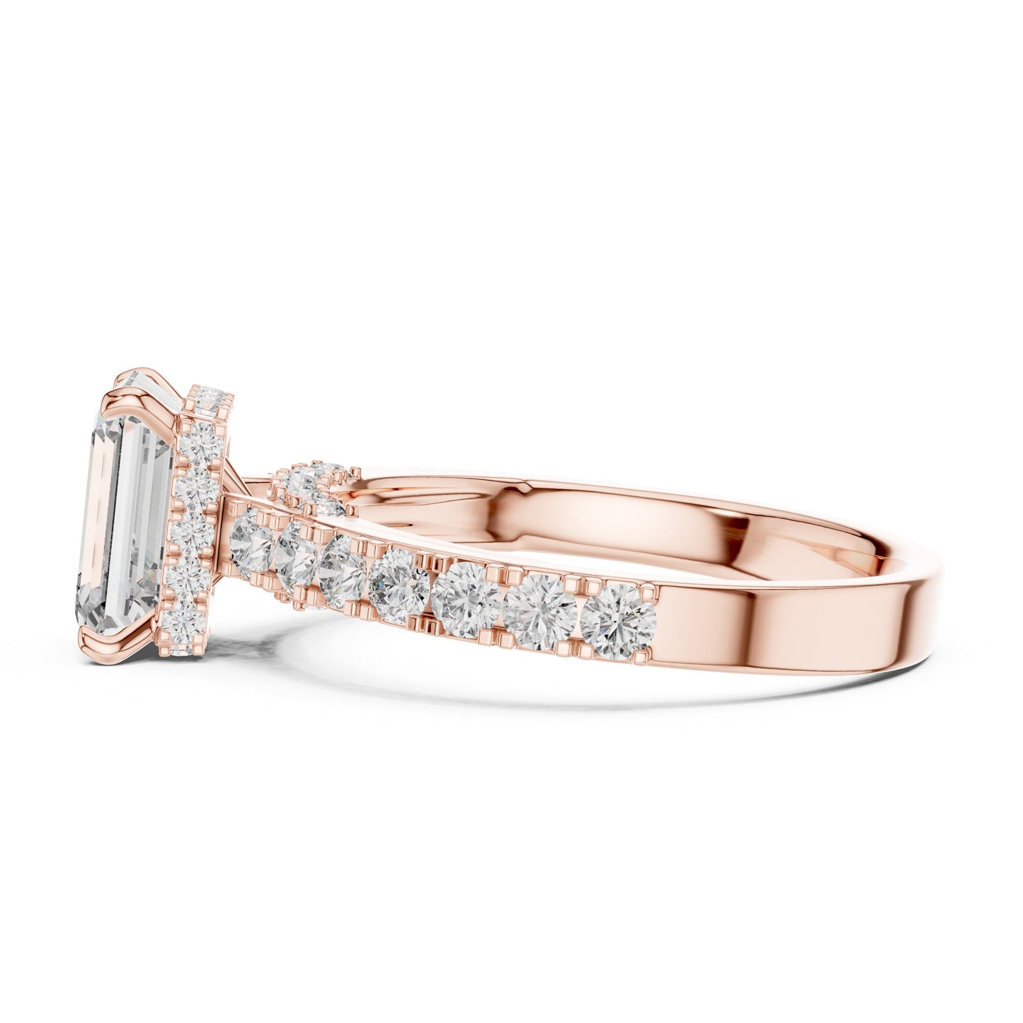 Mixed Shape Lab Grown Diamond Halo Ring