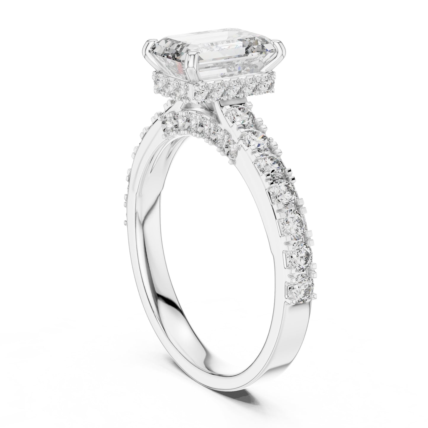 Mixed Shape Lab Grown Diamond Halo Ring