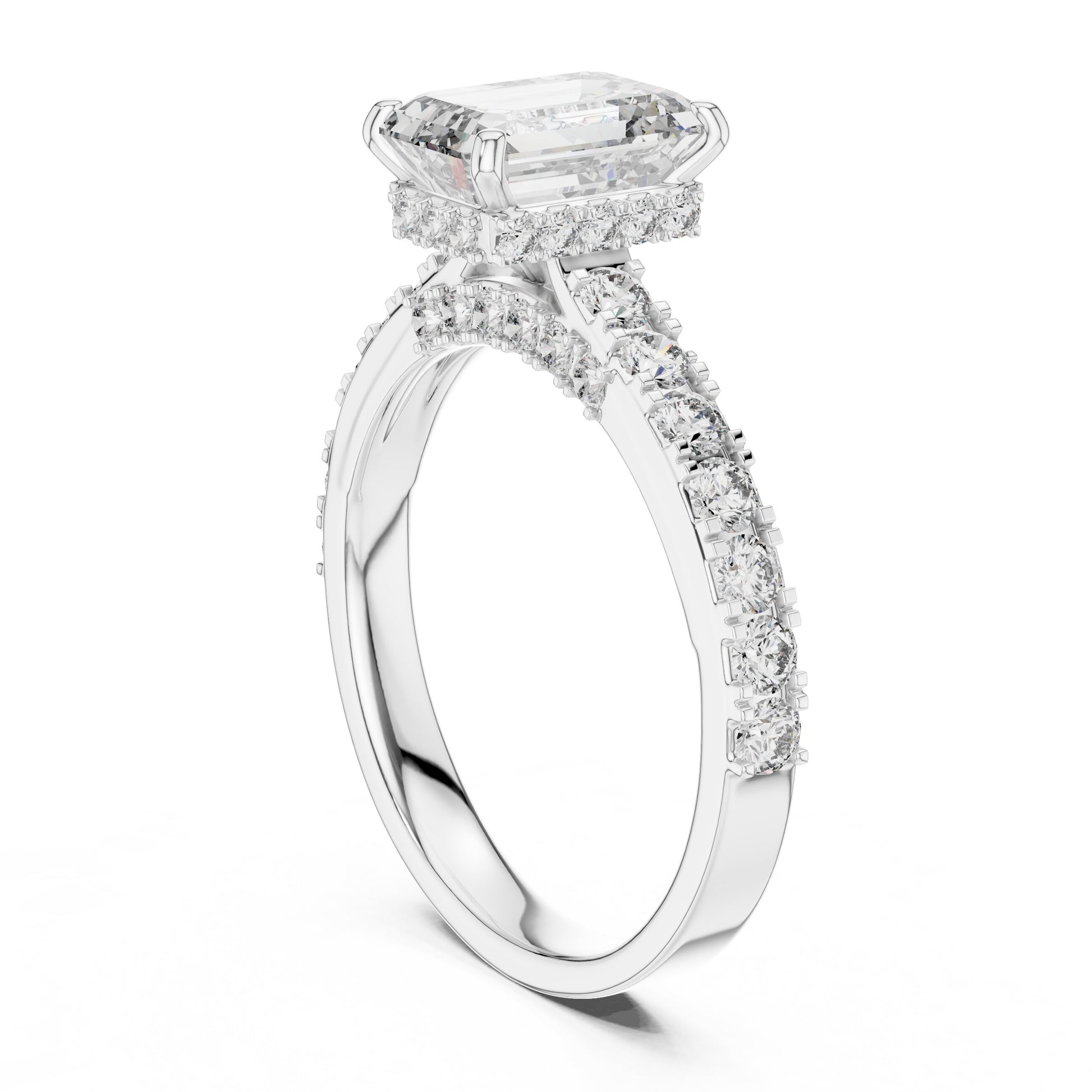 Mixed Shape Lab Grown Diamond Halo Ring