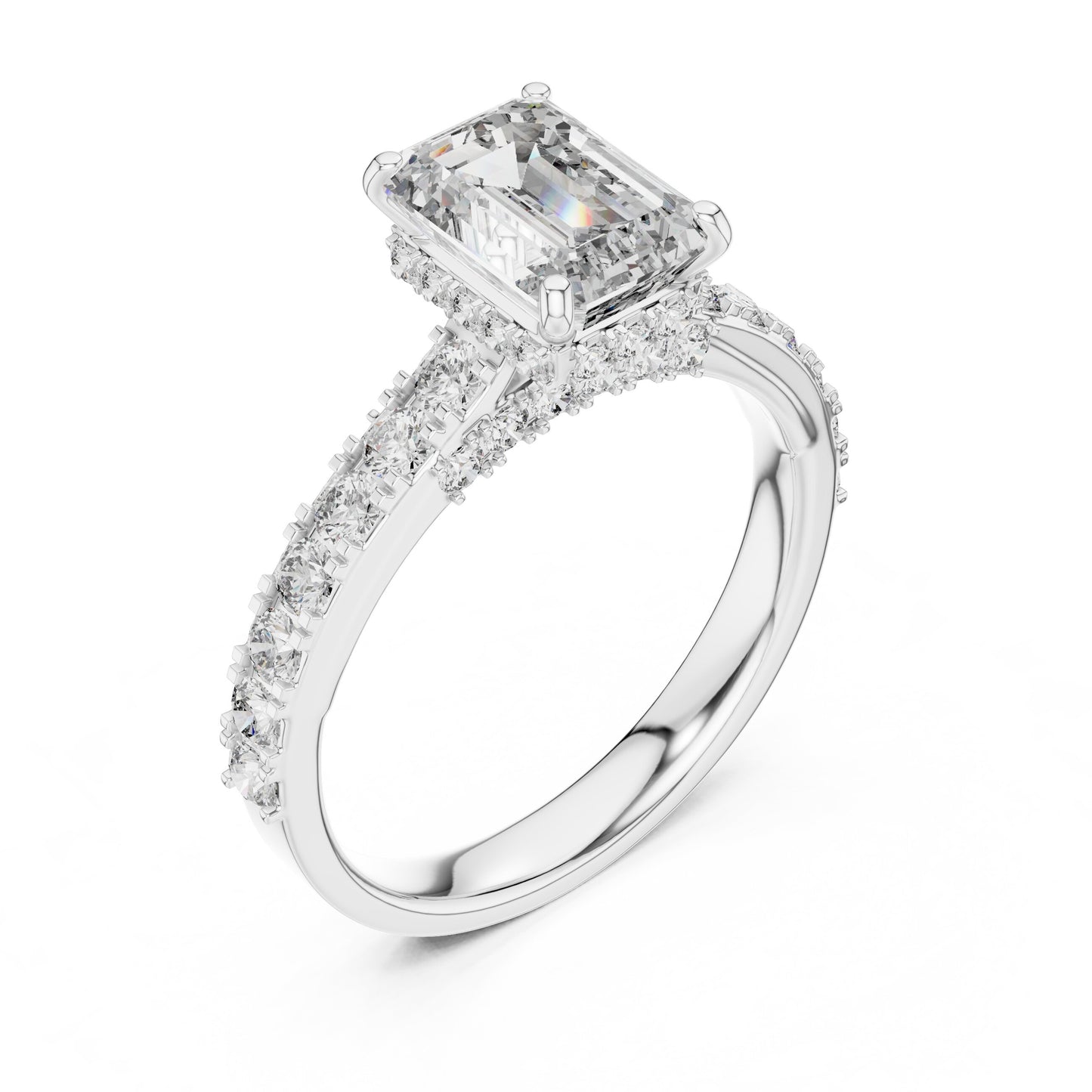 Mixed Shape Lab Grown Diamond Halo Ring