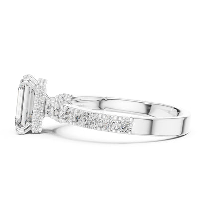 Mixed Shape Lab Grown Diamond Halo Ring