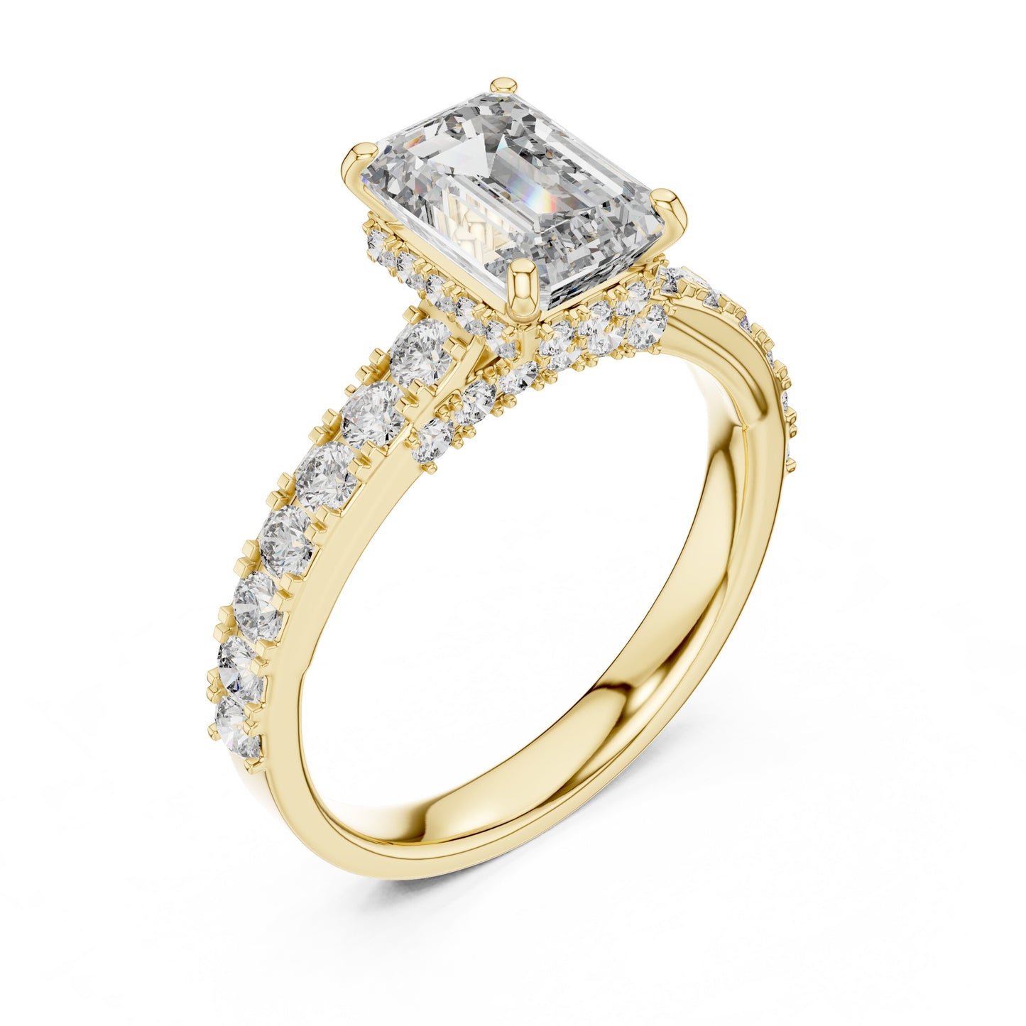 Mixed Shape Lab Grown Diamond Halo Ring