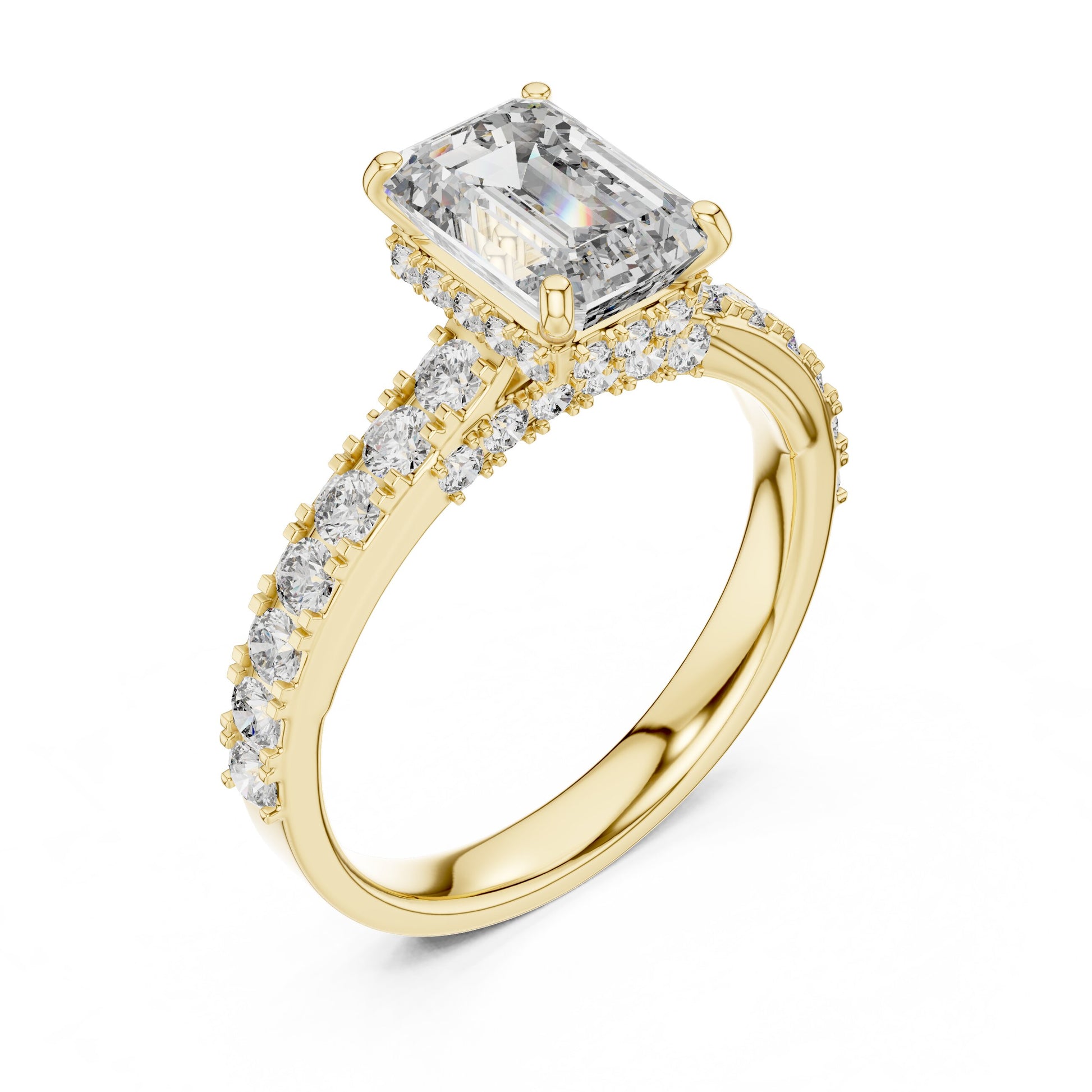 Mixed Shape Lab Grown Diamond Halo Ring