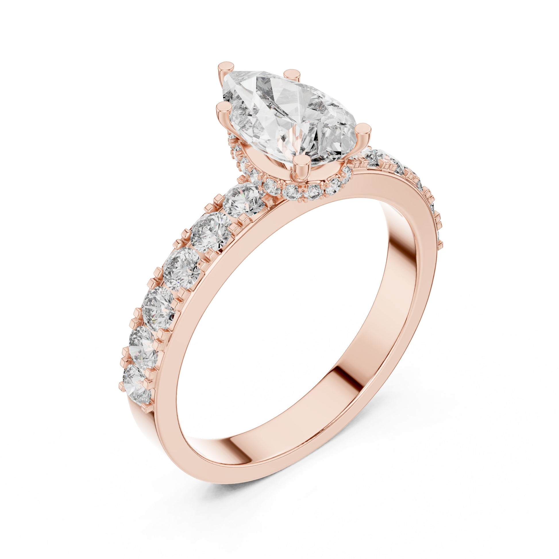 Round Halo Lab Grown Diamond Ring
