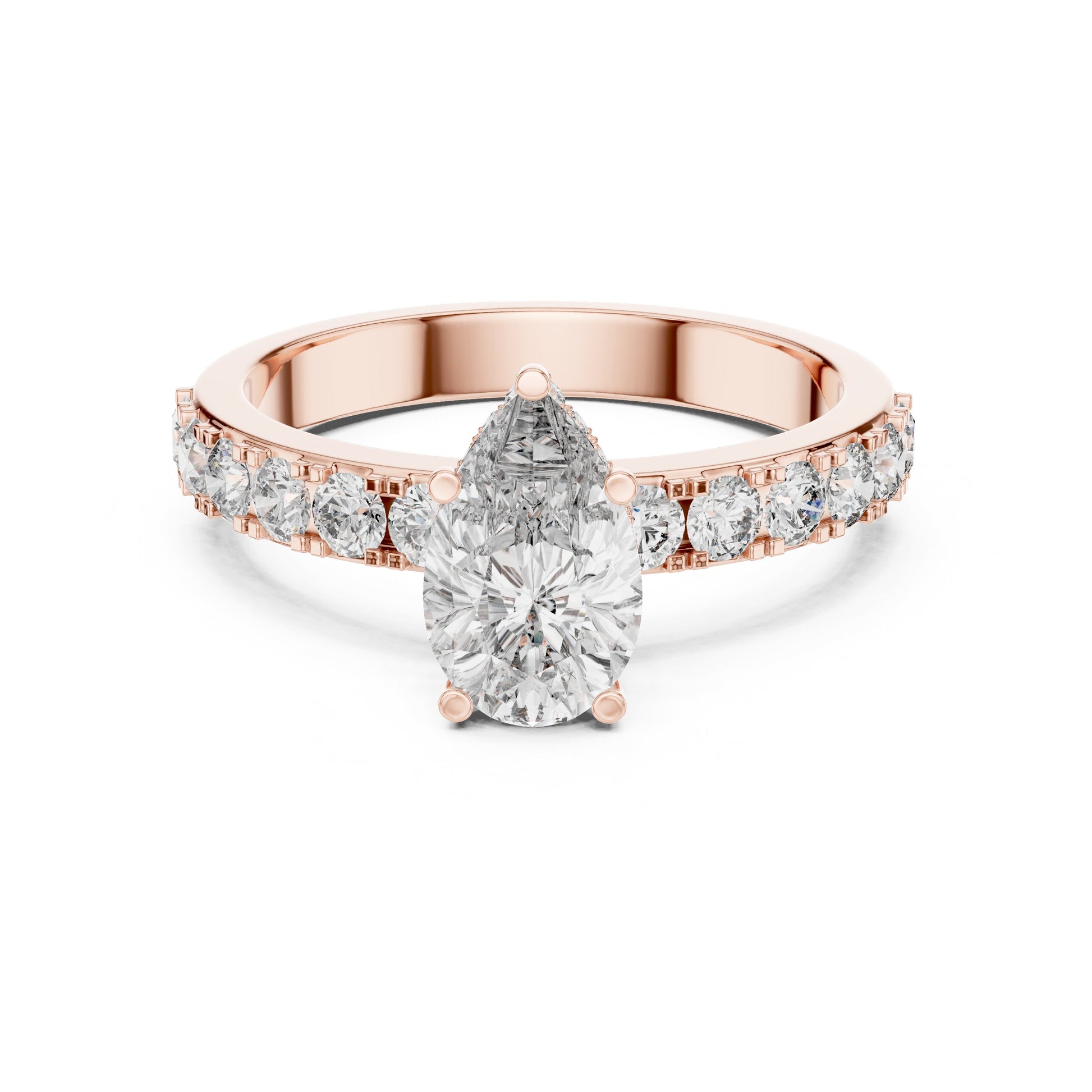 Round Halo Lab Grown Diamond Ring