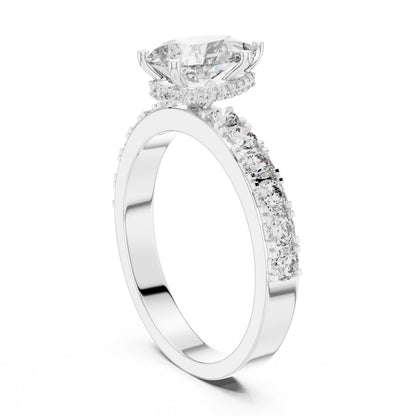 Round Halo Lab Grown Diamond Ring