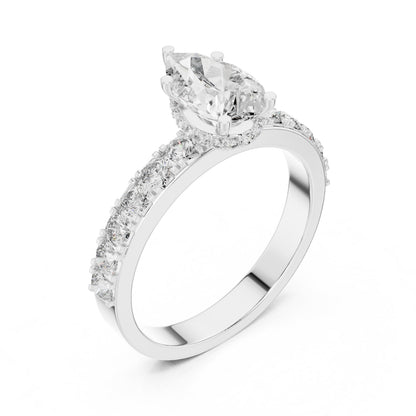 Round Halo Lab Grown Diamond Ring