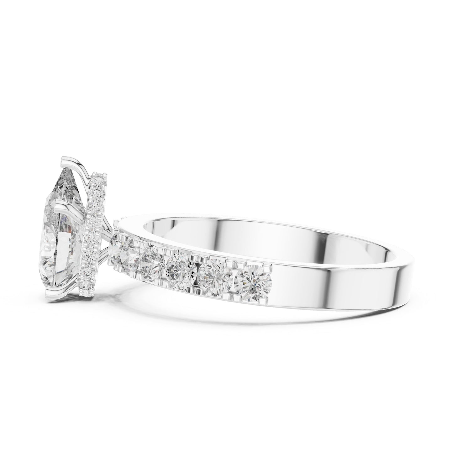 Round Halo Lab Grown Diamond Ring