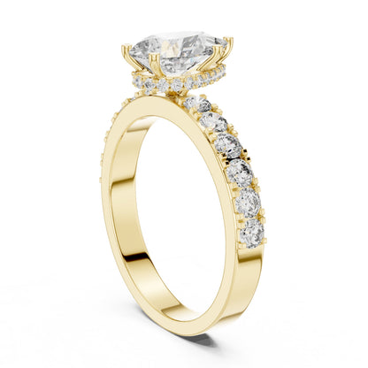 Round Halo Lab Grown Diamond Ring