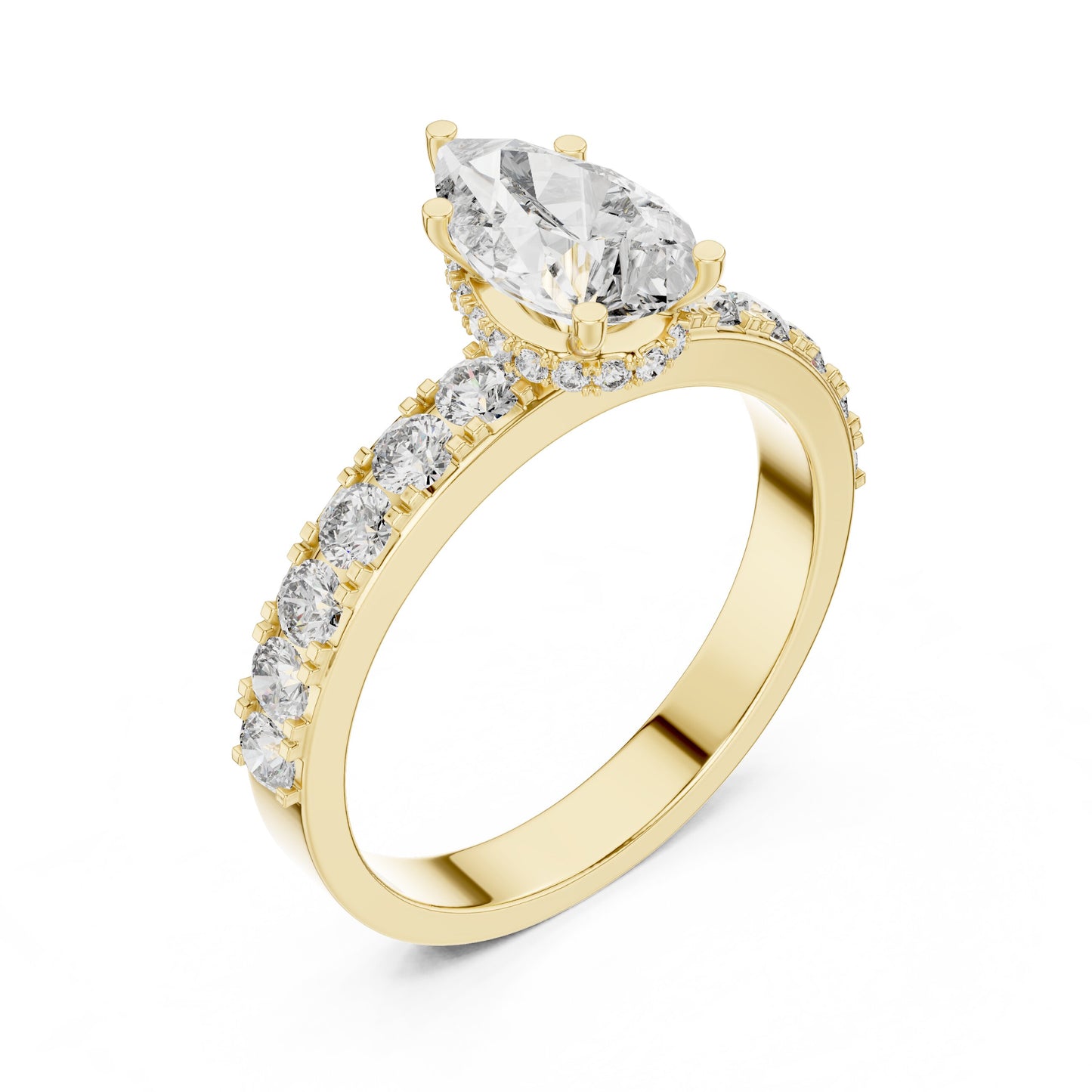 Round Halo Lab Grown Diamond Ring