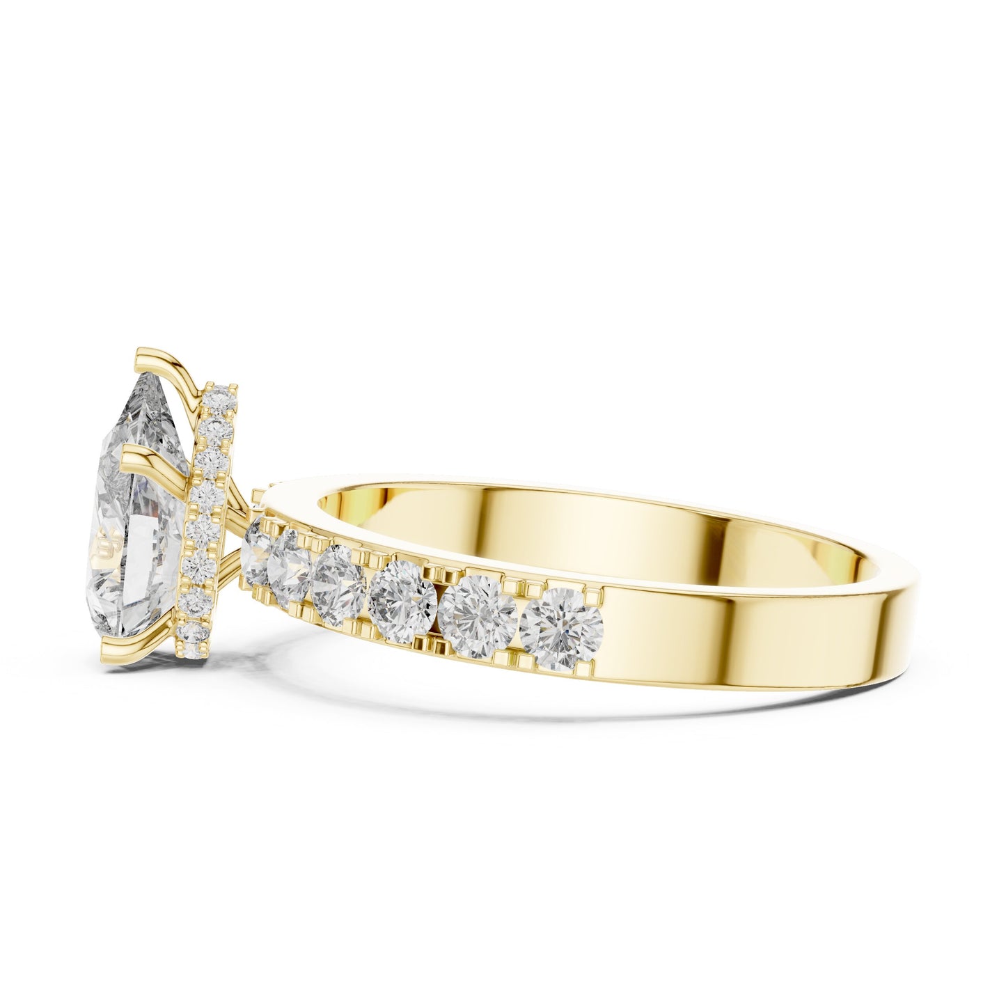 Round Halo Lab Grown Diamond Ring