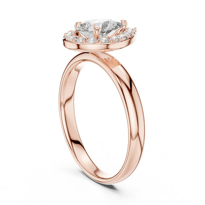 Round Halo Lab Grown Diamond Ring