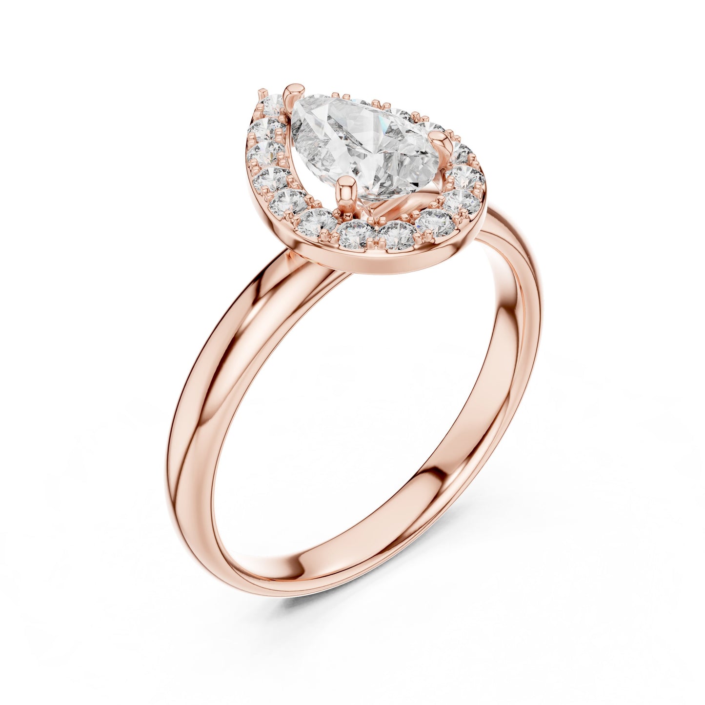 Round Halo Lab Grown Diamond Ring