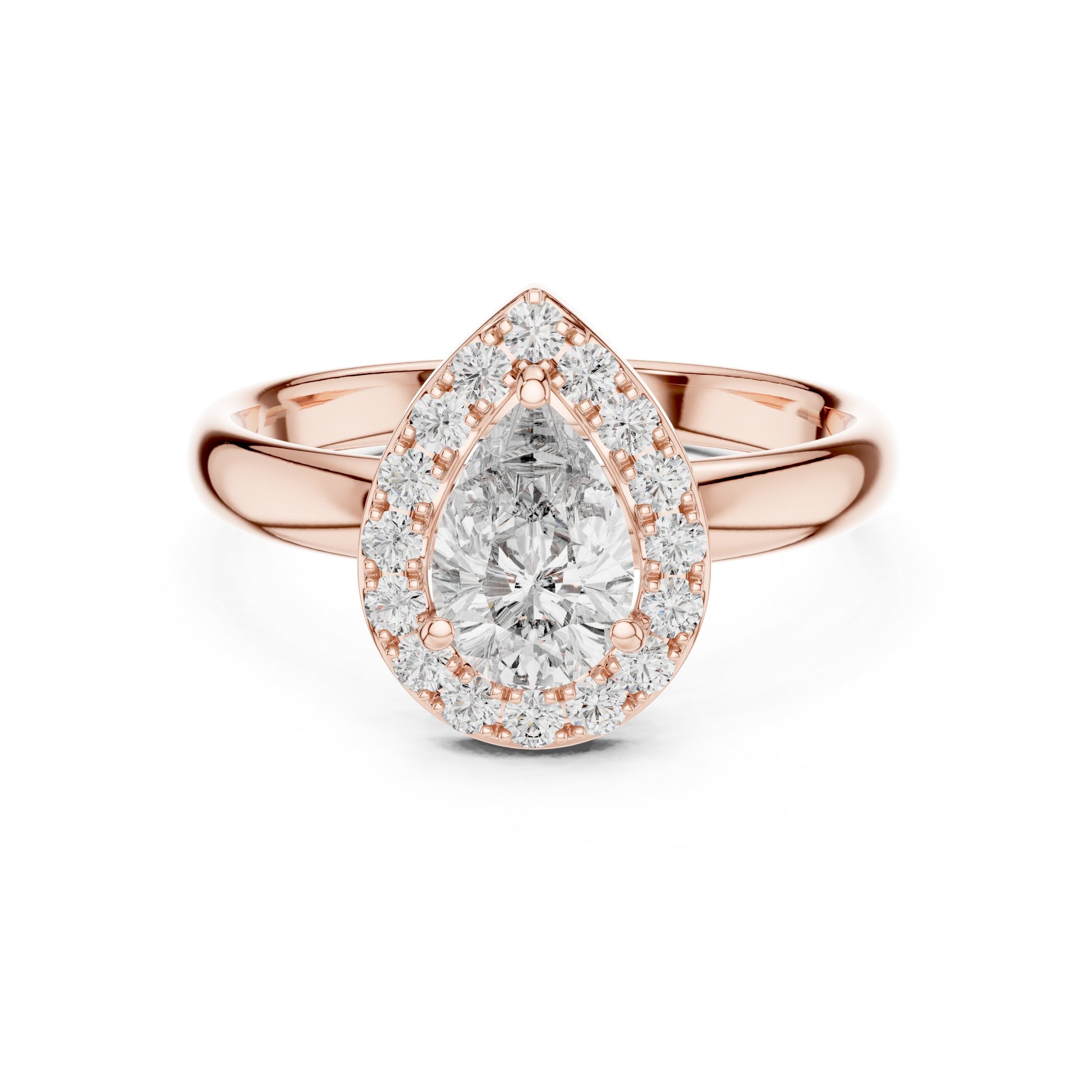 Round Halo Lab Grown Diamond Ring