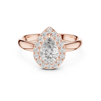 Round Halo Lab Grown Diamond Ring