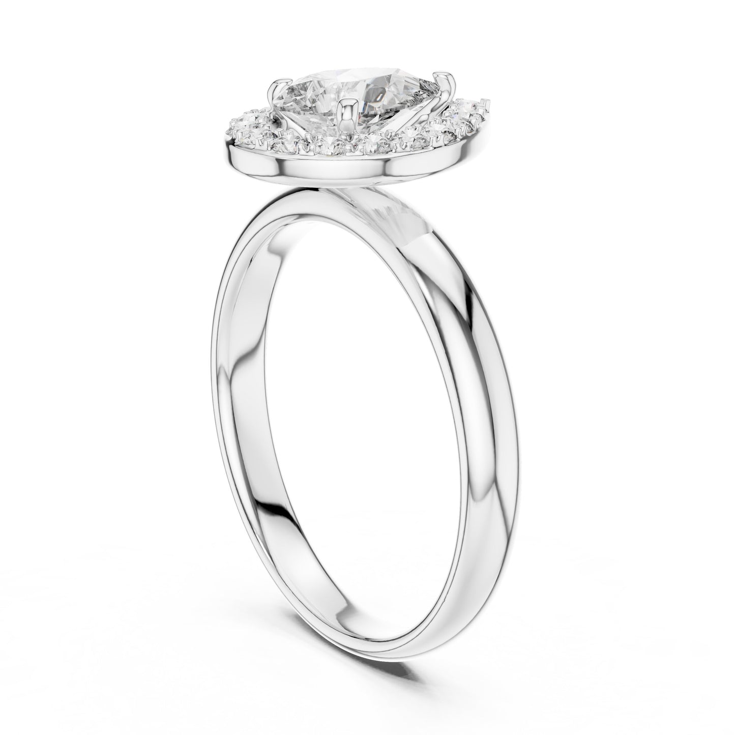 Round Halo Lab Grown Diamond Ring
