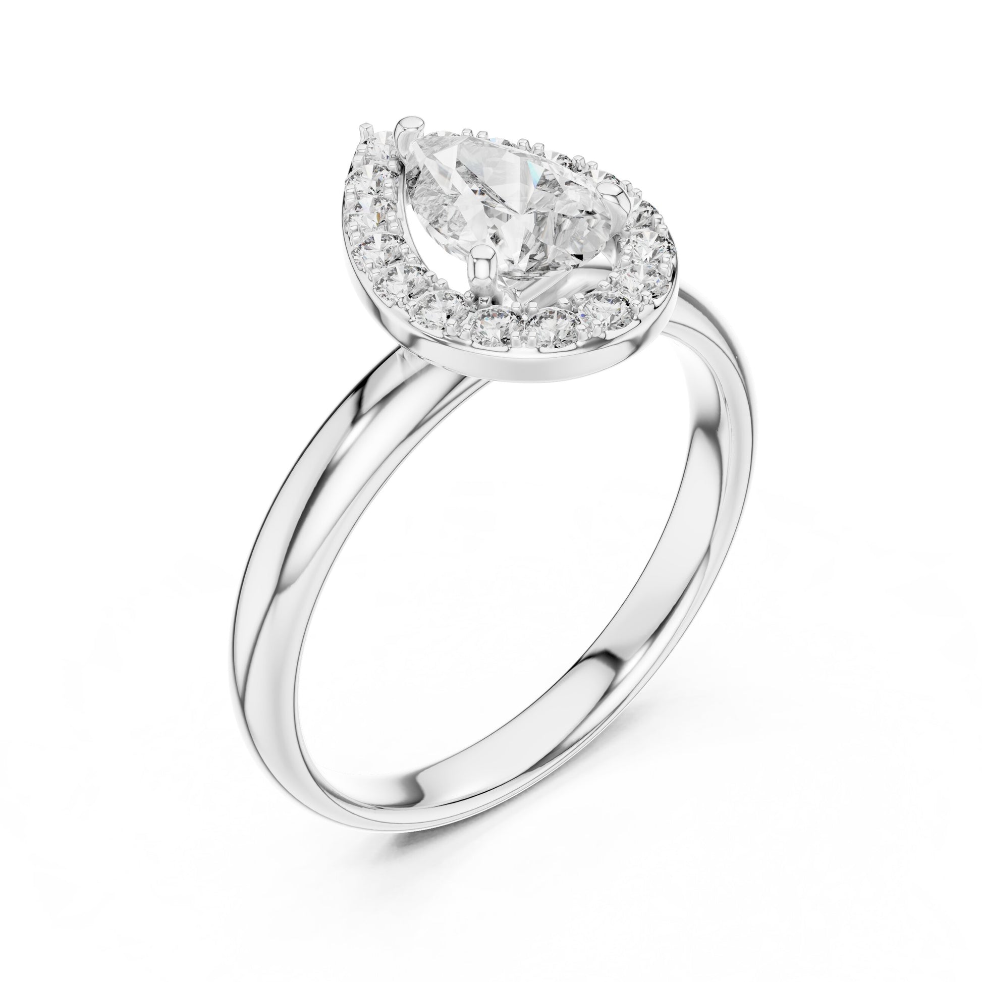 Round Halo Lab Grown Diamond Ring