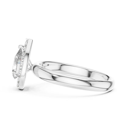 Round Halo Lab Grown Diamond Ring