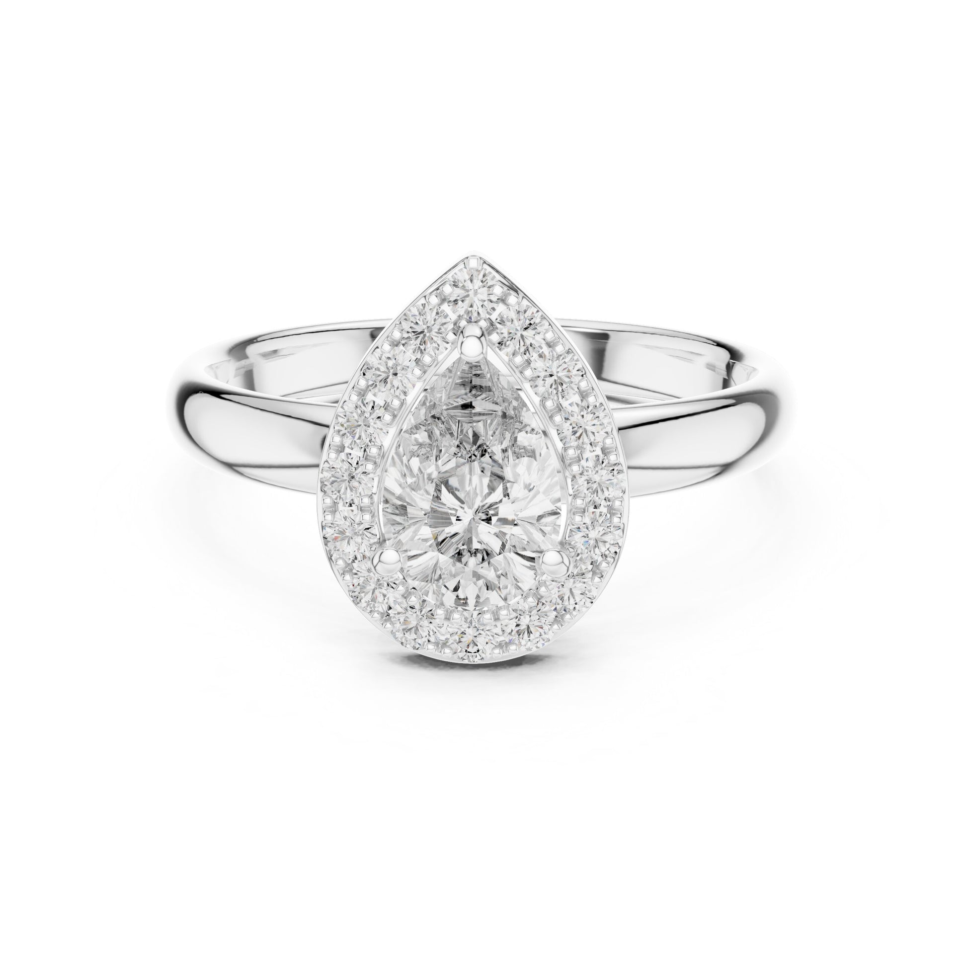 Round Halo Lab Grown Diamond Ring