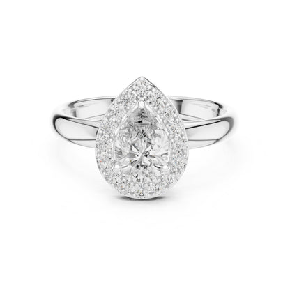 Round Halo Lab Grown Diamond Ring
