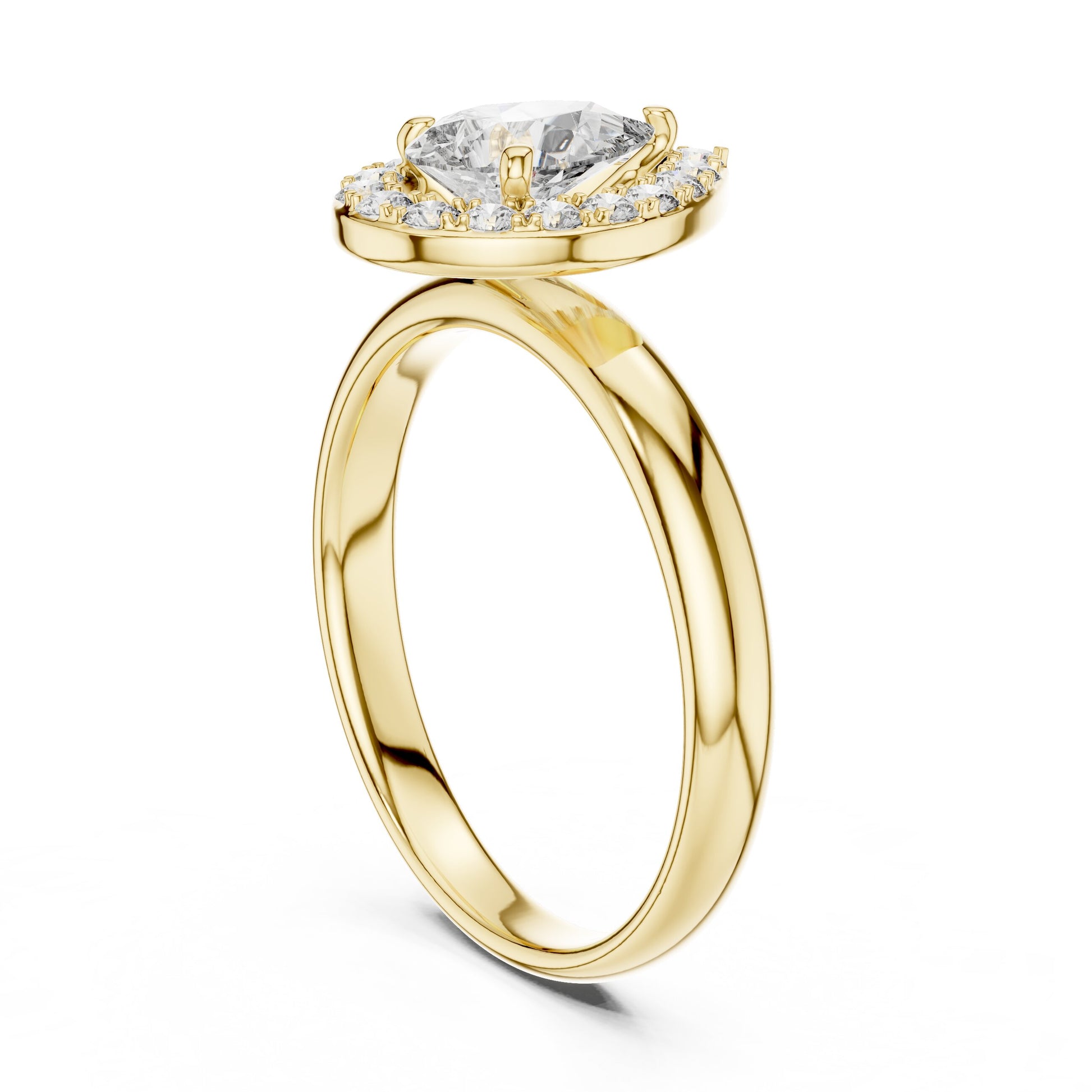Round Halo Lab Grown Diamond Ring