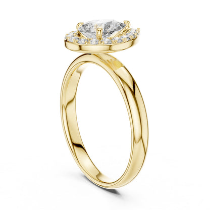 Round Halo Lab Grown Diamond Ring