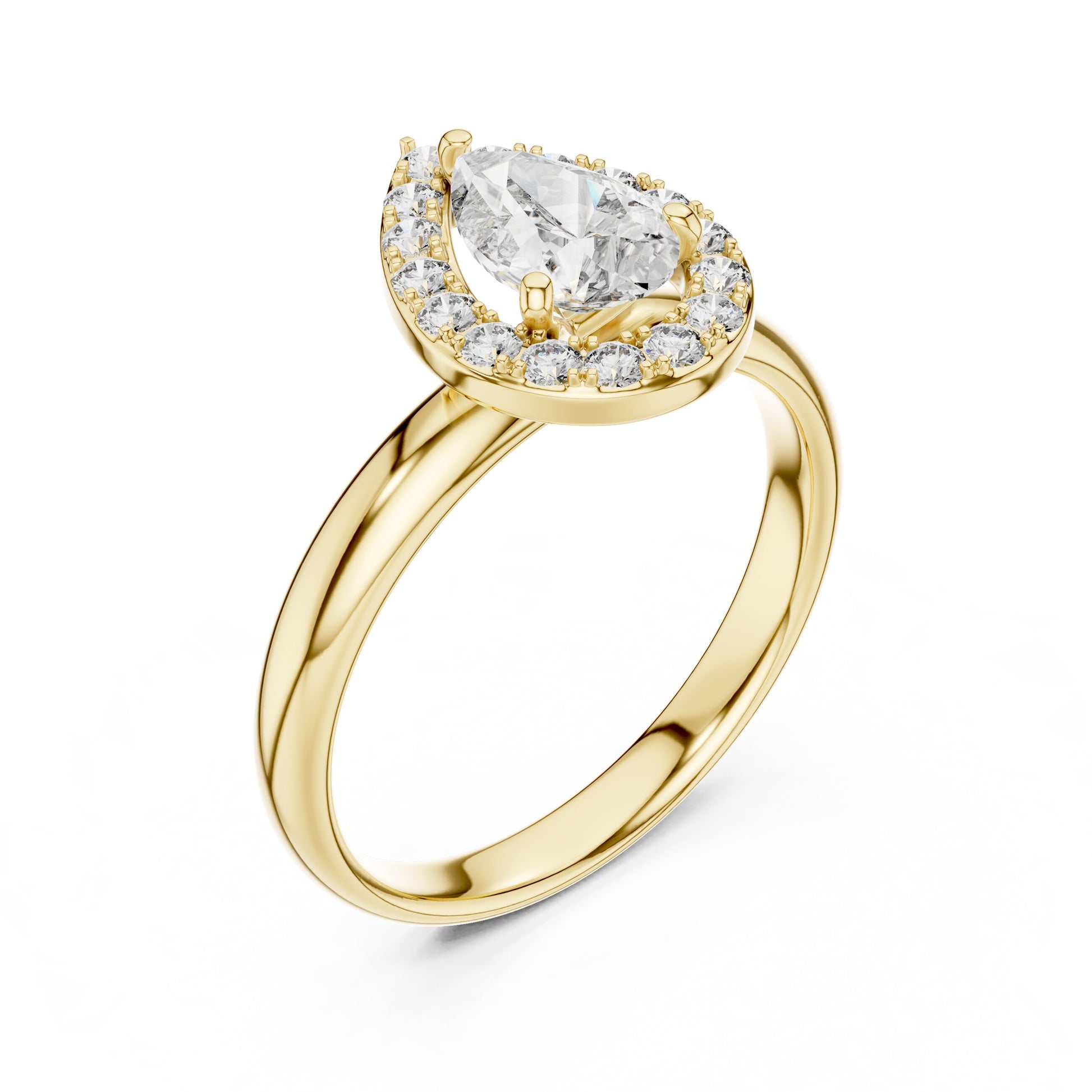 Round Halo Lab Grown Diamond Ring
